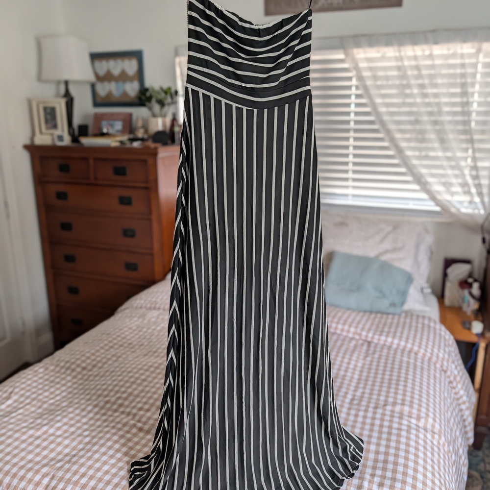 Black and White Striped Maxi Dress Extremely Soft!